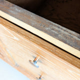 Vintage Midcentury French Charles Dudouyt-Style Cerused Oak Sideboard with Copper Pulls