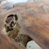 Large Unique Vintage Midcentury Two-Tier Nakashima-Style Redwood Live Edge Coffee Table