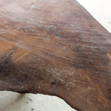 Large Unique Vintage Midcentury Two-Tier Nakashima-Style Redwood Live Edge Coffee Table