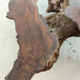 Large Unique Vintage Midcentury Two-Tier Nakashima-Style Redwood Live Edge Coffee Table