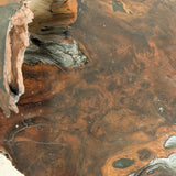 Large Unique Vintage Midcentury Two-Tier Nakashima-Style Redwood Live Edge Coffee Table