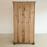 Antique Danish Pine Cabinet with Bottom Drawer and Skeleton Key