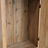 Antique Danish Pine Cabinet with Bottom Drawer and Skeleton Key