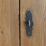 Antique Danish Pine Cabinet with Bottom Drawer and Skeleton Key