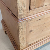 Antique Danish Pine Cabinet with Bottom Drawer and Skeleton Key