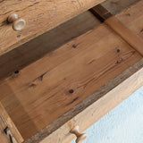 Large Antique Danish Quartersawn White Oak Five-Drawer Dresser with Hidden Handwritten Notes on Drawer Underside