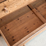 Large Antique Danish Quartersawn White Oak Five-Drawer Dresser with Hidden Handwritten Notes on Drawer Underside