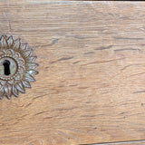 Large Antique Danish Quartersawn White Oak Five-Drawer Dresser with Hidden Handwritten Notes on Drawer Underside