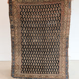 Likely Antique Moody Neutral Persian Seraband Scatter Rug 4'11-1/2" x 3'4"