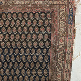 Likely Antique Moody Neutral Persian Seraband Scatter Rug 4'11-1/2" x 3'4"