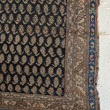 Likely Antique Moody Neutral Persian Seraband Scatter Rug 4'11-1/2" x 3'4"