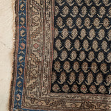 Likely Antique Moody Neutral Persian Seraband Scatter Rug 4'11-1/2" x 3'4"