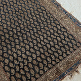 Likely Antique Moody Neutral Persian Seraband Scatter Rug 4'11-1/2" x 3'4"