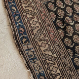 Likely Antique Moody Neutral Persian Seraband Scatter Rug 4'11-1/2" x 3'4"