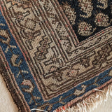 Likely Antique Moody Neutral Persian Seraband Scatter Rug 4'11-1/2" x 3'4"