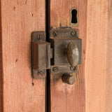 Antique 1790s Late 18th Century Early American Primitive Corner Cupboard with Original Red Milk Paint