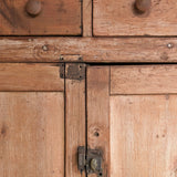 Antique 1790s Late 18th Century Early American Primitive Corner Cupboard with Original Red Milk Paint