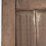 Antique 1790s Late 18th Century Early American Primitive Corner Cupboard with Original Red Milk Paint