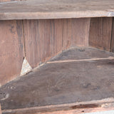 Antique 1790s Late 18th Century Early American Primitive Corner Cupboard with Original Red Milk Paint