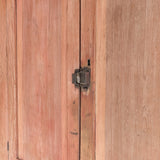 Antique 1790s Late 18th Century Early American Primitive Corner Cupboard with Original Red Milk Paint