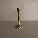 Vintage Skinny Swirled Brass Vase