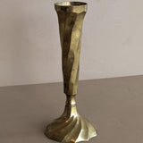 Vintage Skinny Swirled Brass Vase