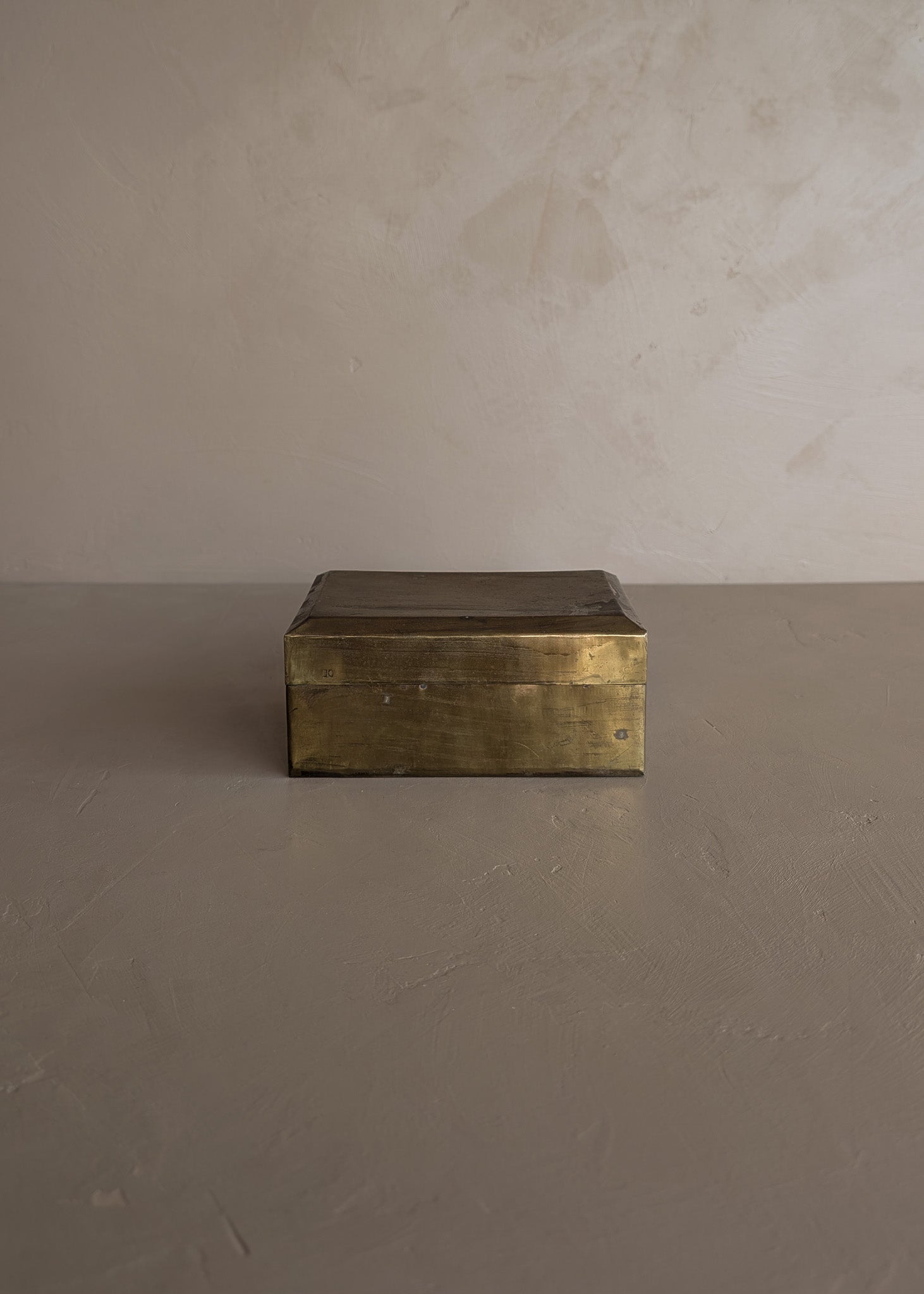 Vintage Lidded Rectangular Brass Box