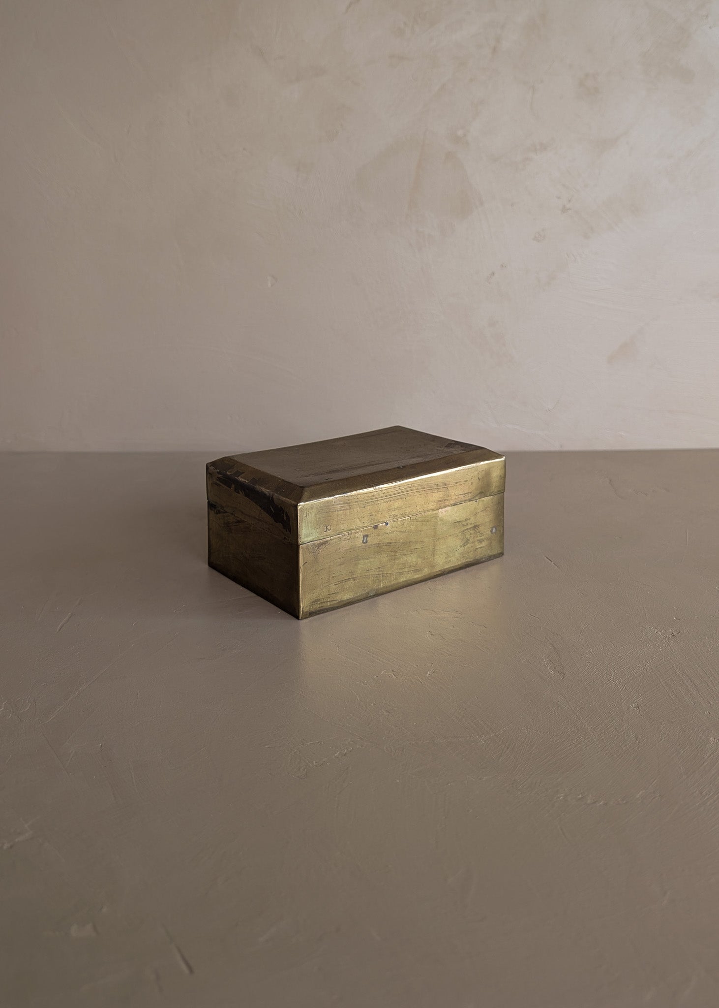 Vintage Lidded Rectangular Brass Box