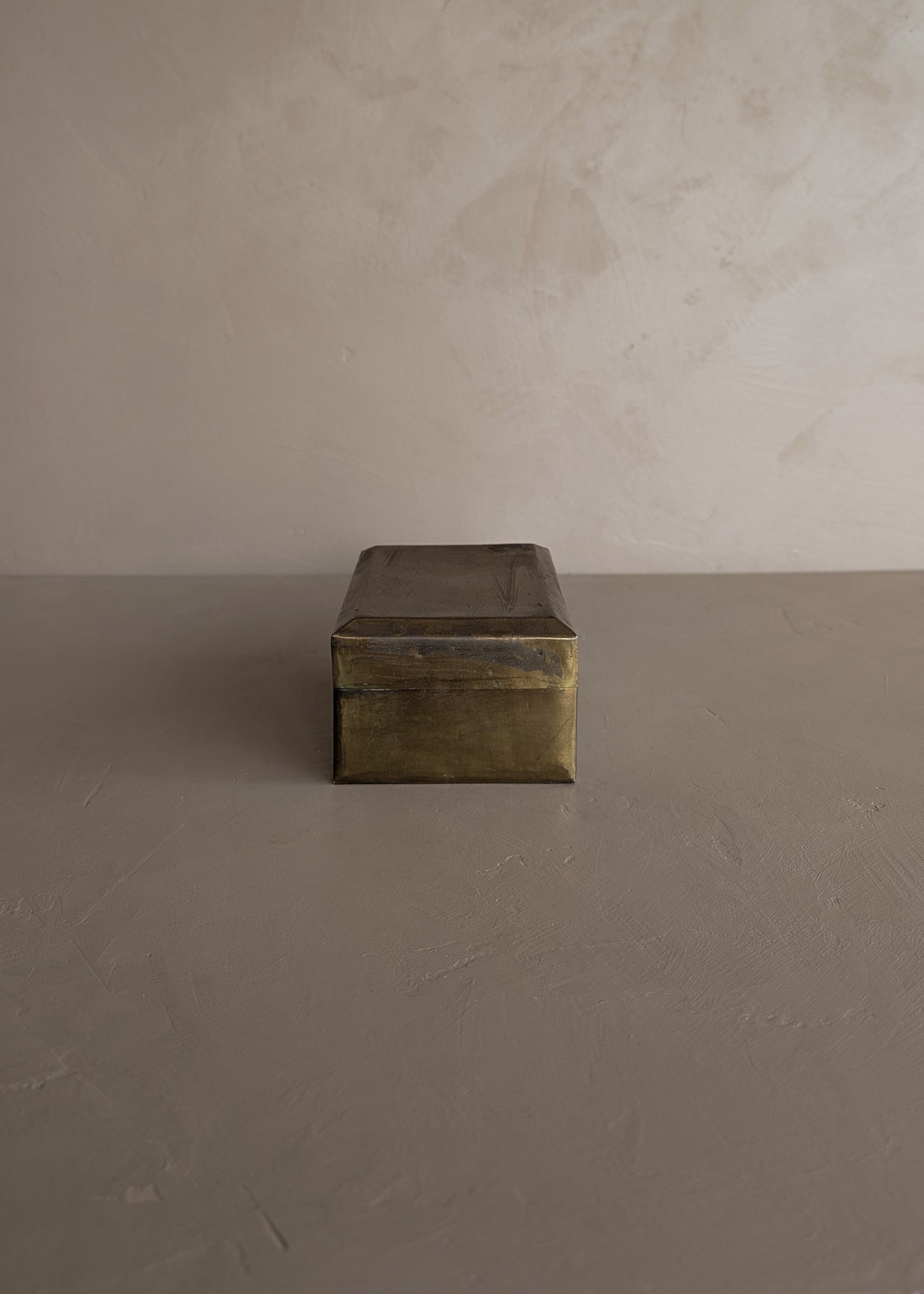 Vintage Lidded Rectangular Brass Box