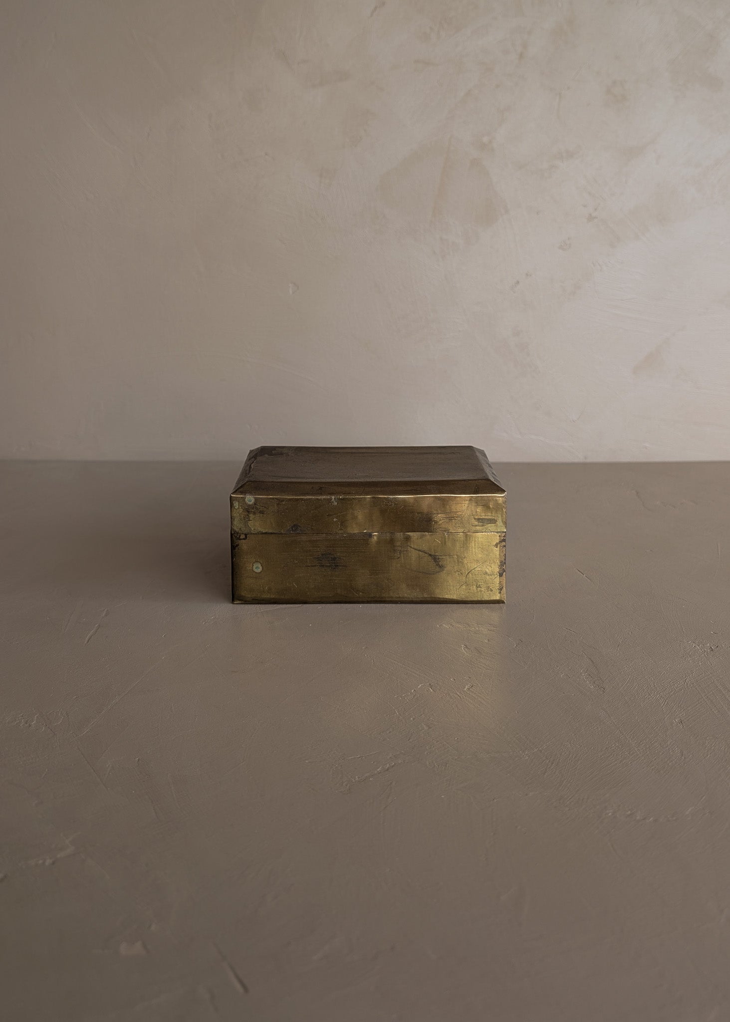 Vintage Lidded Rectangular Brass Box