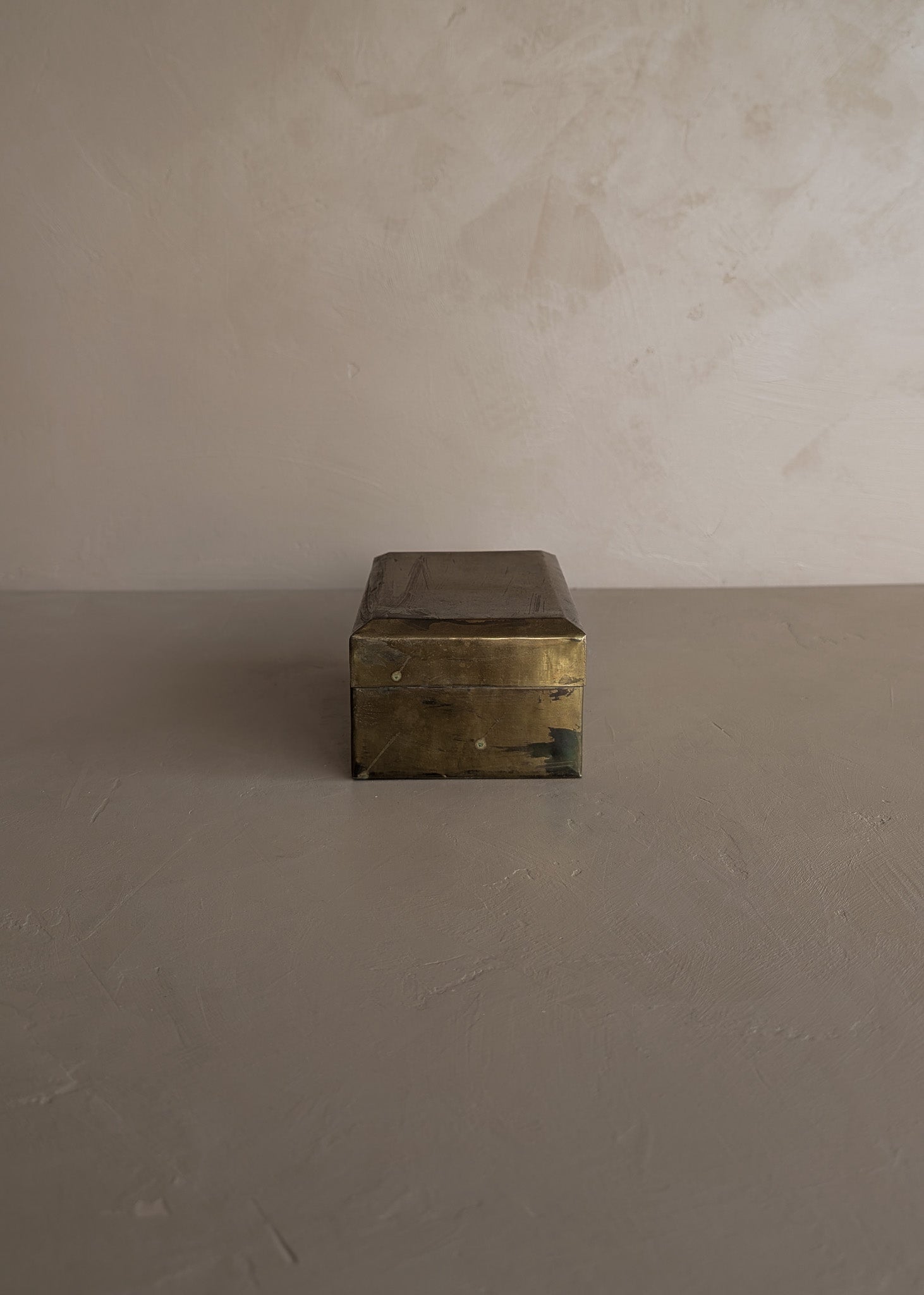 Vintage Lidded Rectangular Brass Box