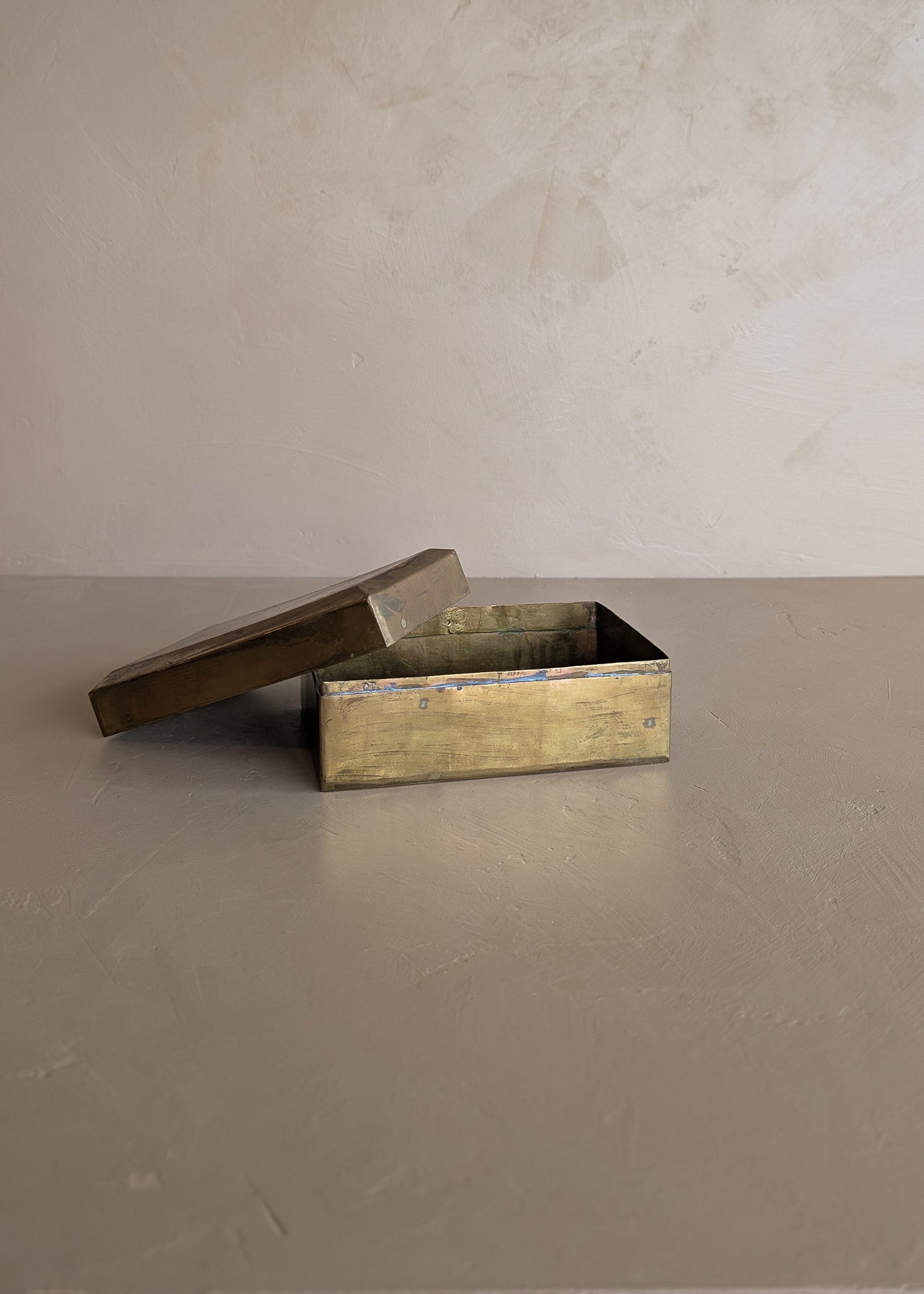 Vintage Lidded Rectangular Brass Box