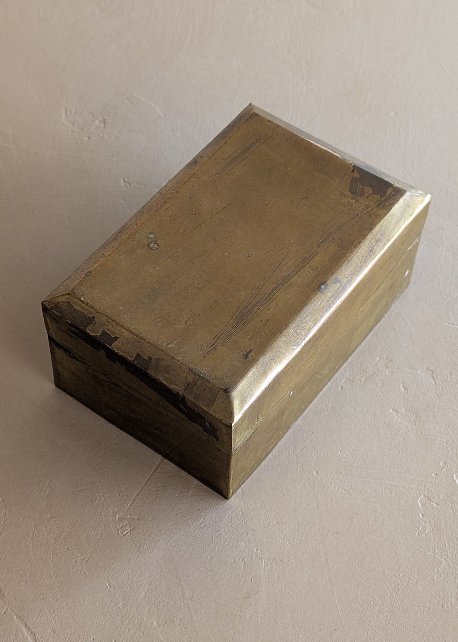 Vintage Lidded Rectangular Brass Box