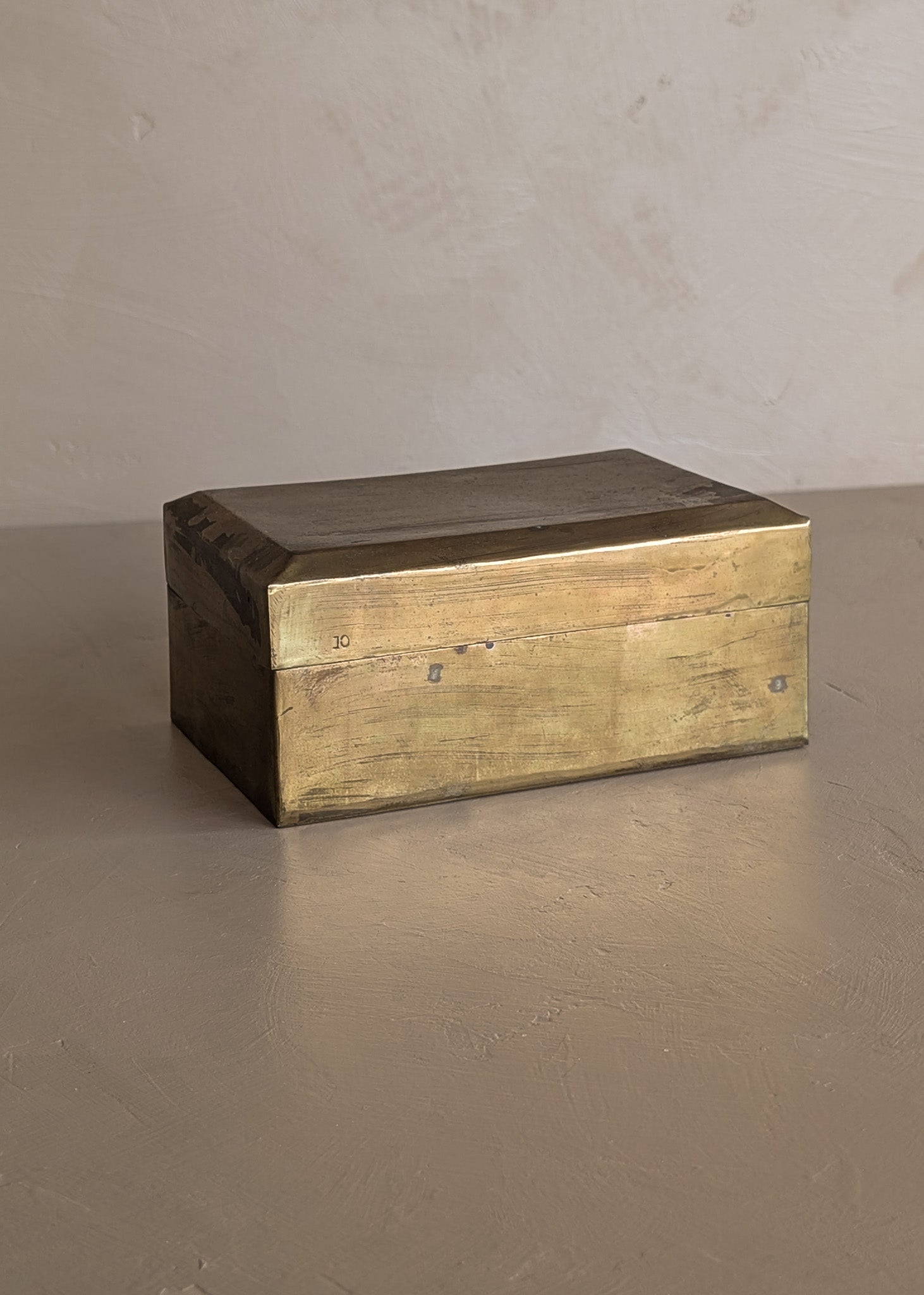 Vintage Lidded Rectangular Brass Box