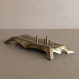 Unique Vintage Brass Cribbage Board with 4 Brass Cribbage Pegs