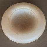 Unique Vintage Chunky Edge Round Alabaster Catchall Bowl Dish