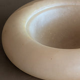 Unique Vintage Chunky Edge Round Alabaster Catchall Bowl Dish