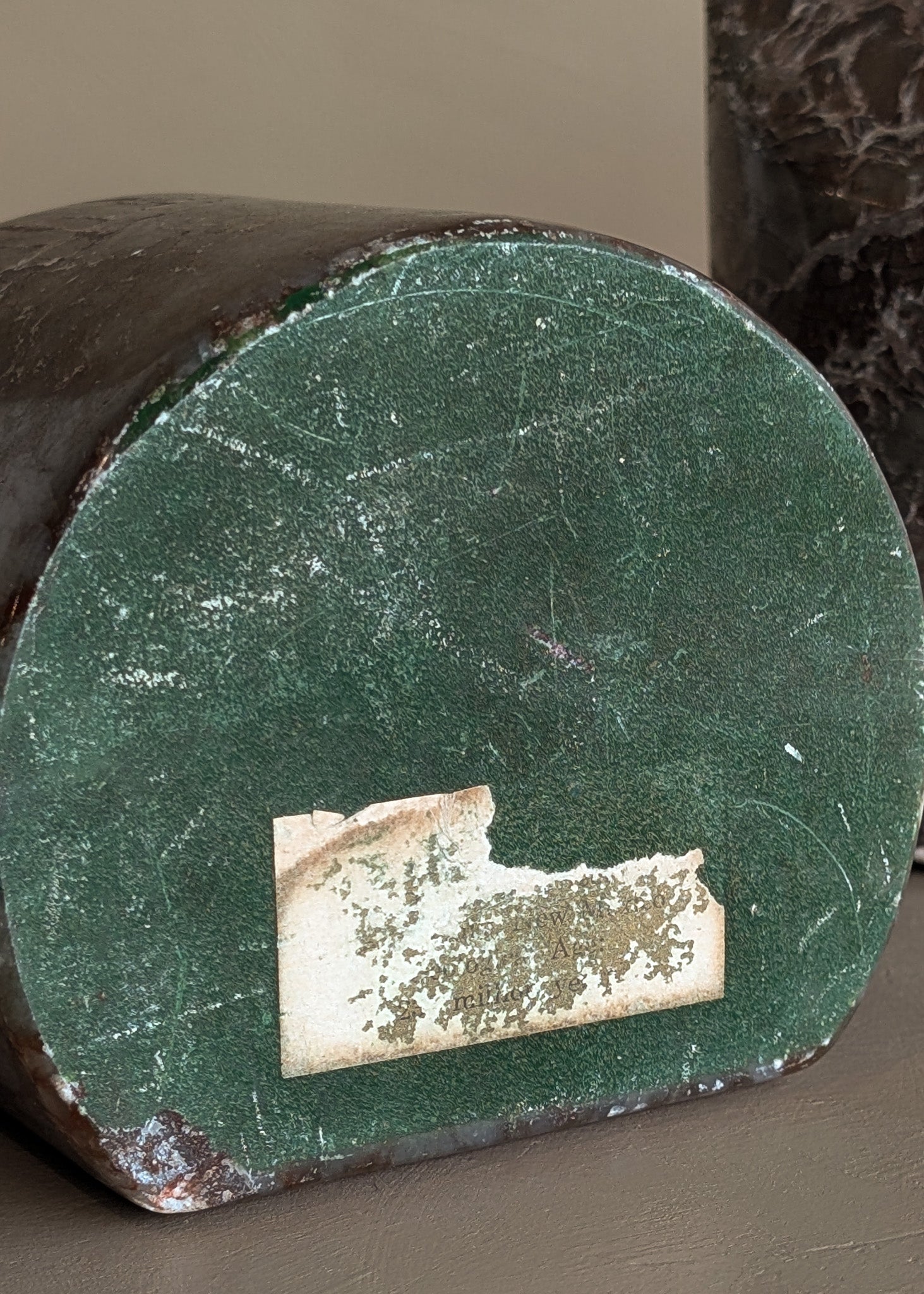 Pair of Unique Vintage Dark Moody Neutral Natural Stone Bookends