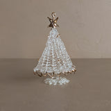 Handblown Glass Christmas Tree Ornament with Gold Detailing