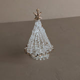 Handblown Glass Christmas Tree Ornament with Gold Detailing