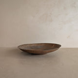 Patinated Vintage Handcrafted Hammered Copper Dish Bowl