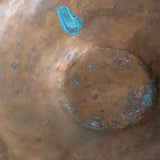 Patinated Vintage Handcrafted Hammered Copper Dish Bowl