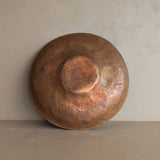 Patinated Vintage Handcrafted Hammered Copper Dish Bowl