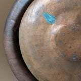 Patinated Vintage Handcrafted Hammered Copper Dish Bowl