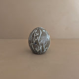 Unique Neutral Nude Woman, Animal and Garden Ovoid-Shaped Studio Pottery Sculpture