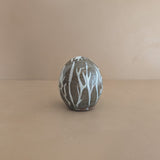 Unique Neutral Nude Woman, Animal and Garden Ovoid-Shaped Studio Pottery Sculpture