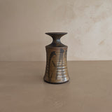 Vintage Midcentury Neutral Brown Stoneware Designs West Pottery Vase with Freeform Detailing
