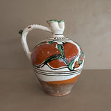 Vintage European Handled Folk Art Rattle Jar Vessel
