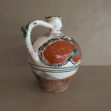 Vintage European Handled Folk Art Rattle Jar Vessel