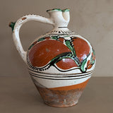 Vintage European Handled Folk Art Rattle Jar Vessel